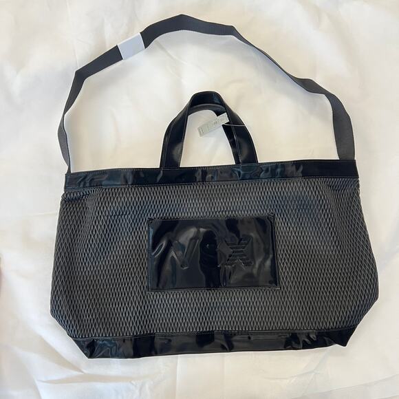 Victoria's Secret VSX Black Mesh Tote Weekender Bag Duffle - Picture 4 of 6